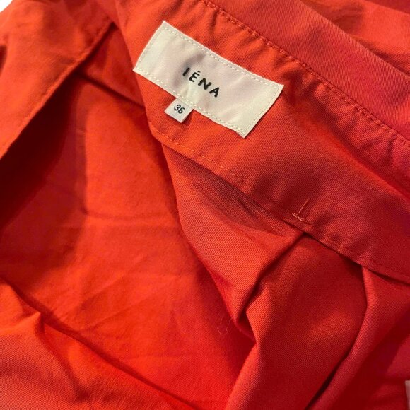 Bright Red Pleated Midi Skirt - Picture 2 of 3